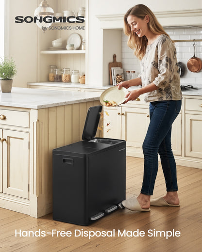 Steel Kitchen Bin with Three 18 L Compartments - image 2