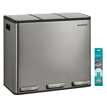 Steel Kitchen Bin with Three 18 L Compartments - image 9