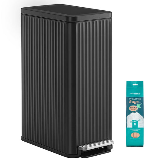 50 L Steel Kitchen Bin with Pedal and Soft-Close Lid - image 1