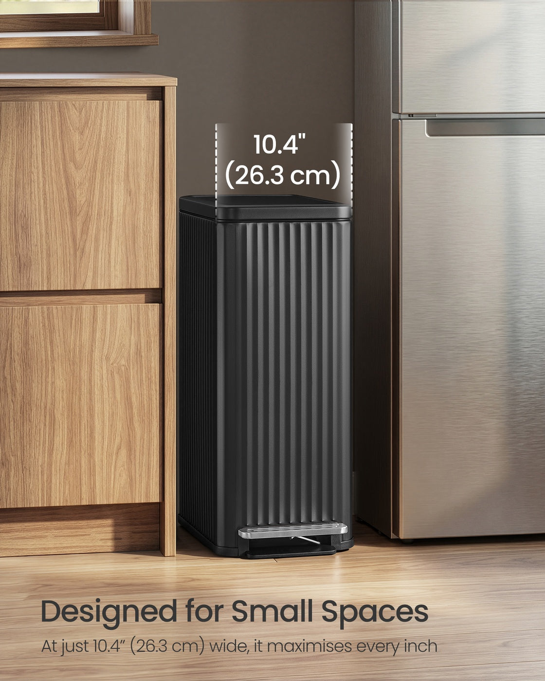 50 L Steel Kitchen Bin with Pedal and Soft-Close Lid - image 5