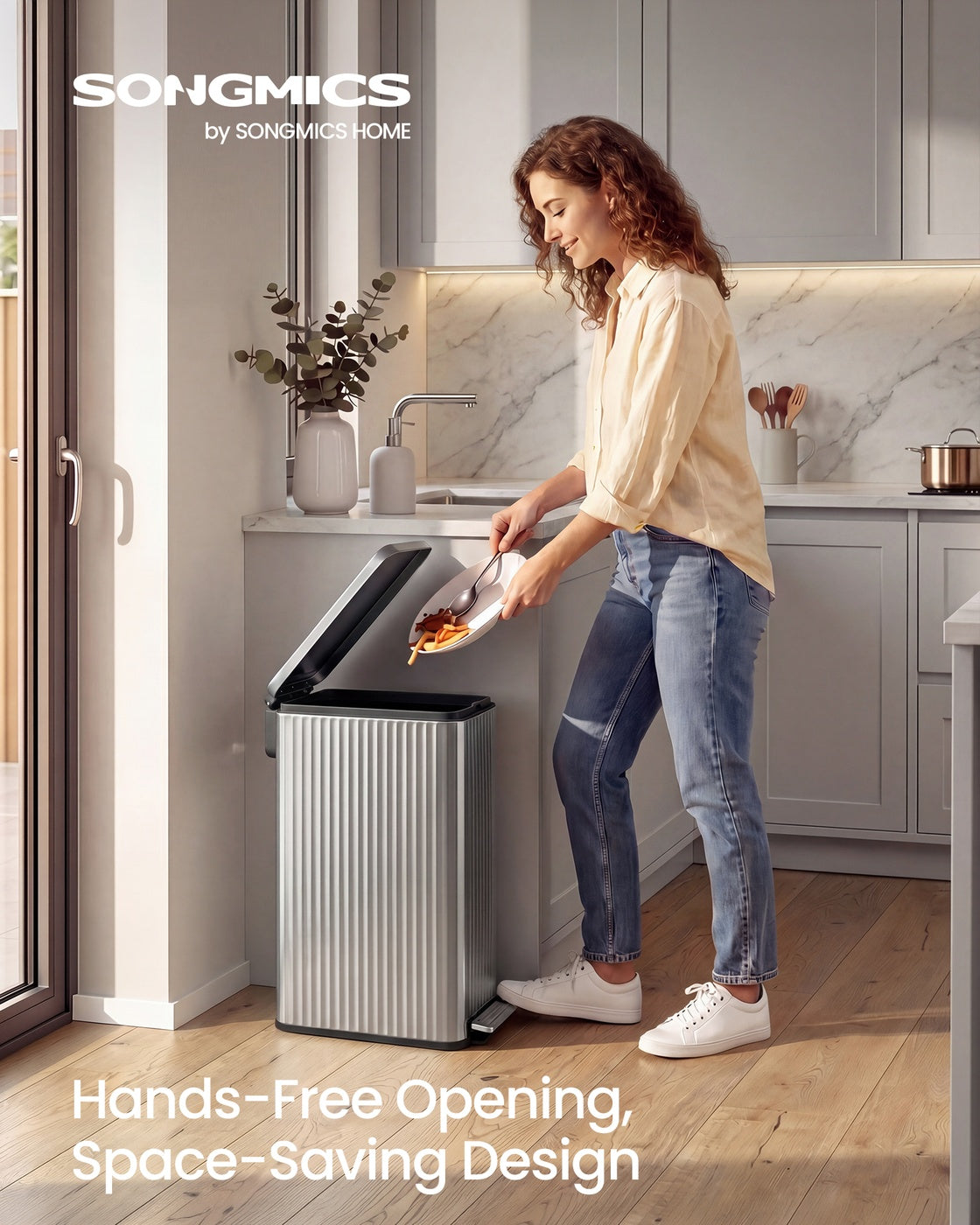 50 L Steel Kitchen Bin with Pedal and Soft-Close Lid - image 29