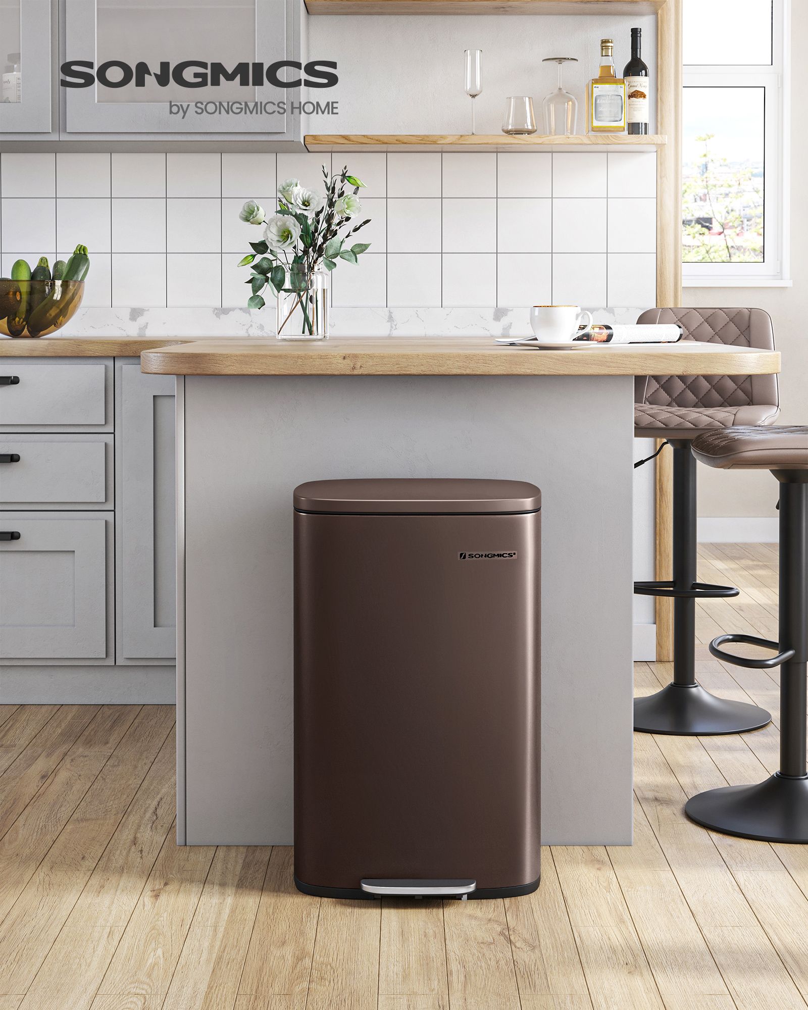 Kitchen Pedal Bin 50L Ink Black - image 16