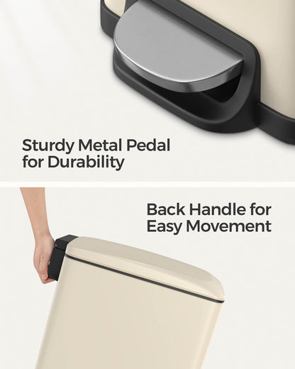 13-Gallon (50 L) Garbage Can for Narrow Spaces with Soft-Close Lid