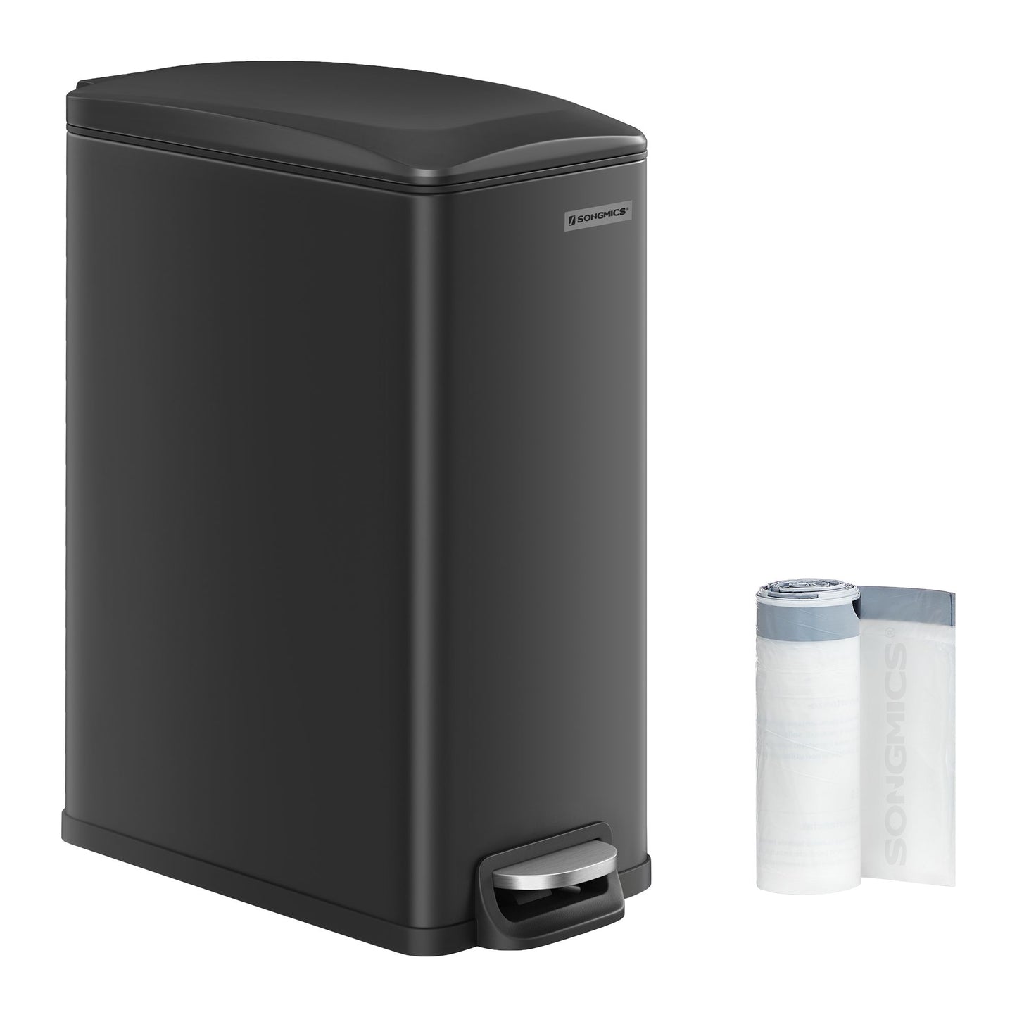 13 Gallon Garbage Can for Narrow Spaces with Soft-Close Lid - HWLEXTRA 