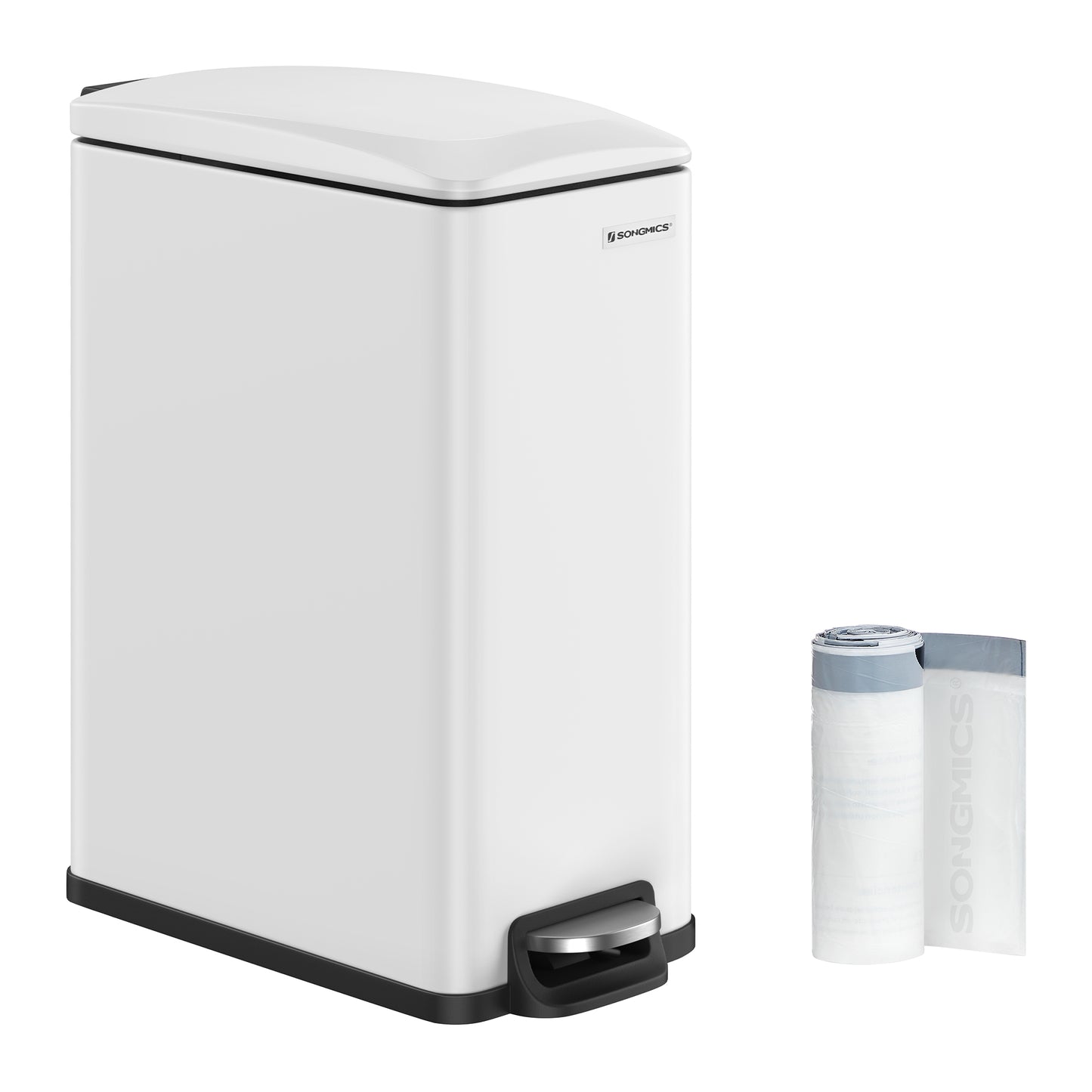 13 Gallon Garbage Can for Narrow Spaces with Soft-Close Lid - HWLEXTRA 