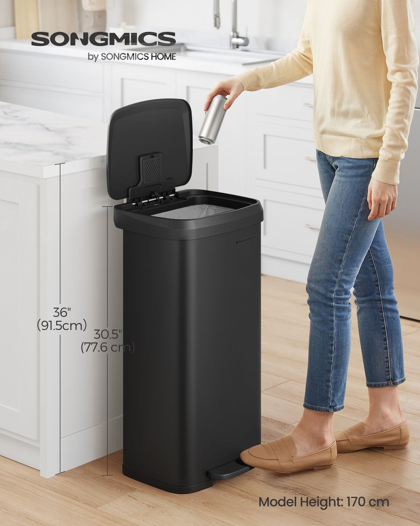 18-Gallon Stainless Steel Garbage Can