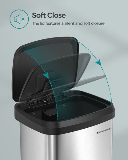 18-Gallon Stainless Steel Garbage Can