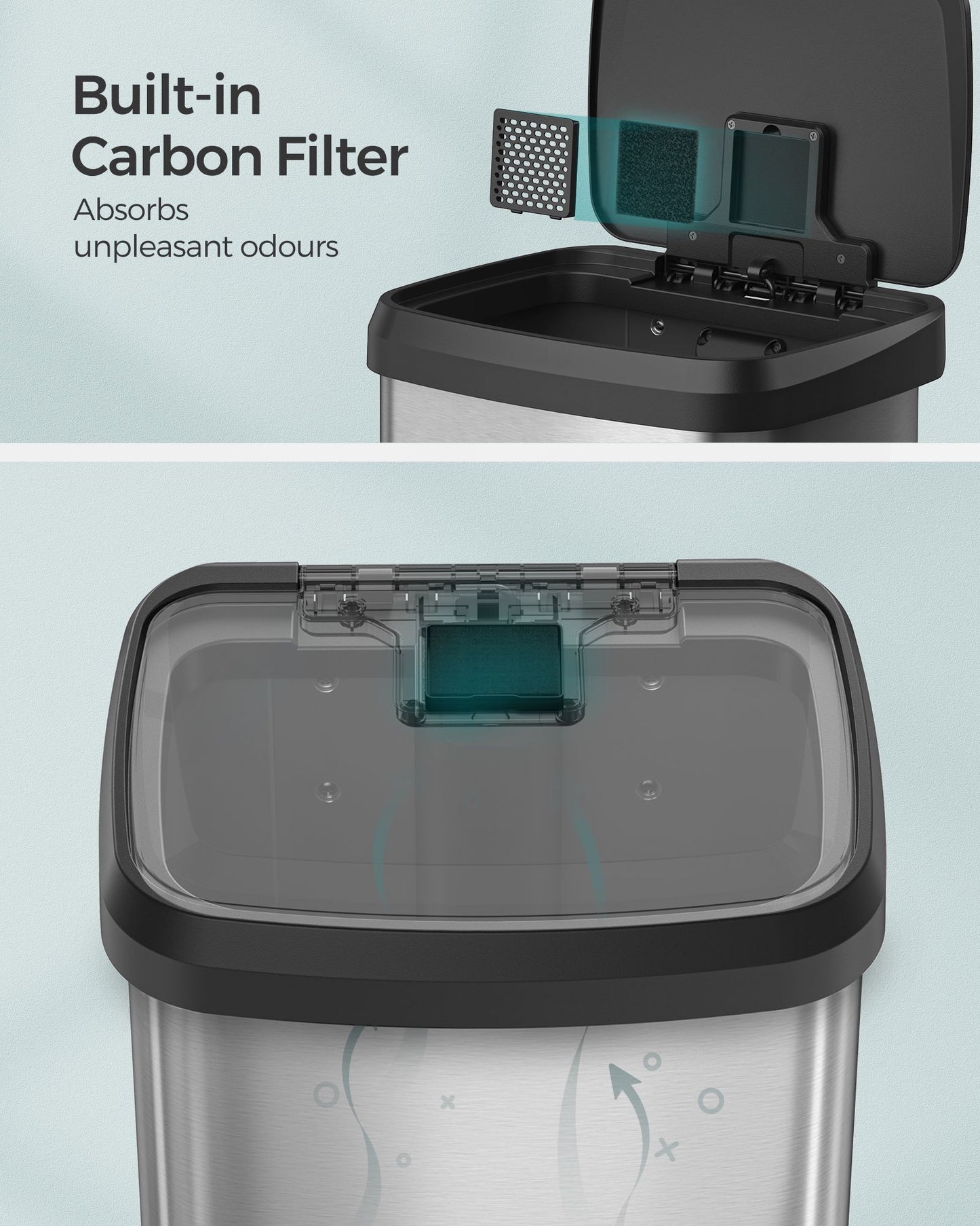 18-Gallon Stainless Steel Garbage Can