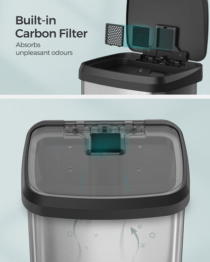 18-Gallon Stainless Steel Garbage Can