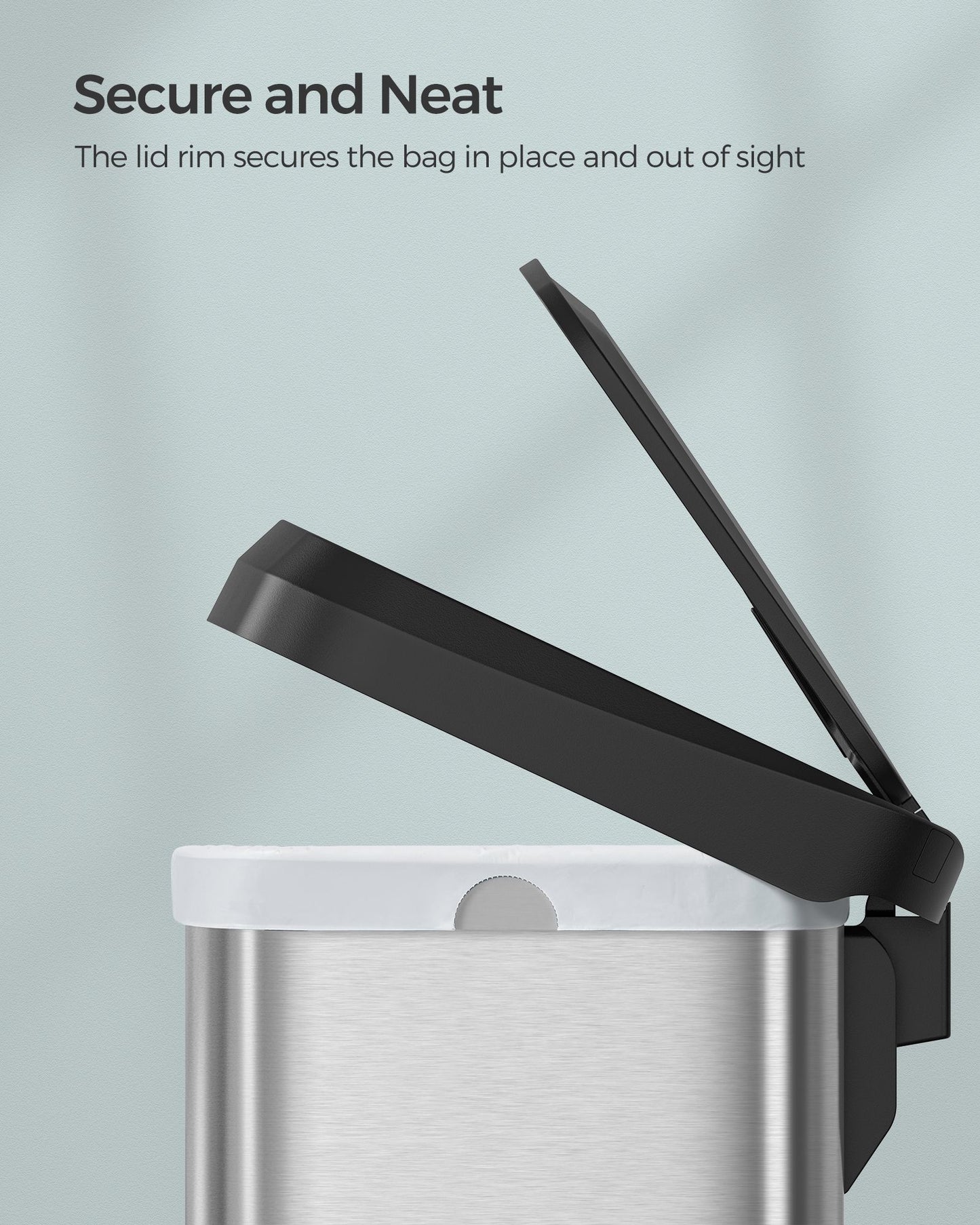 18-Gallon Stainless Steel Garbage Can