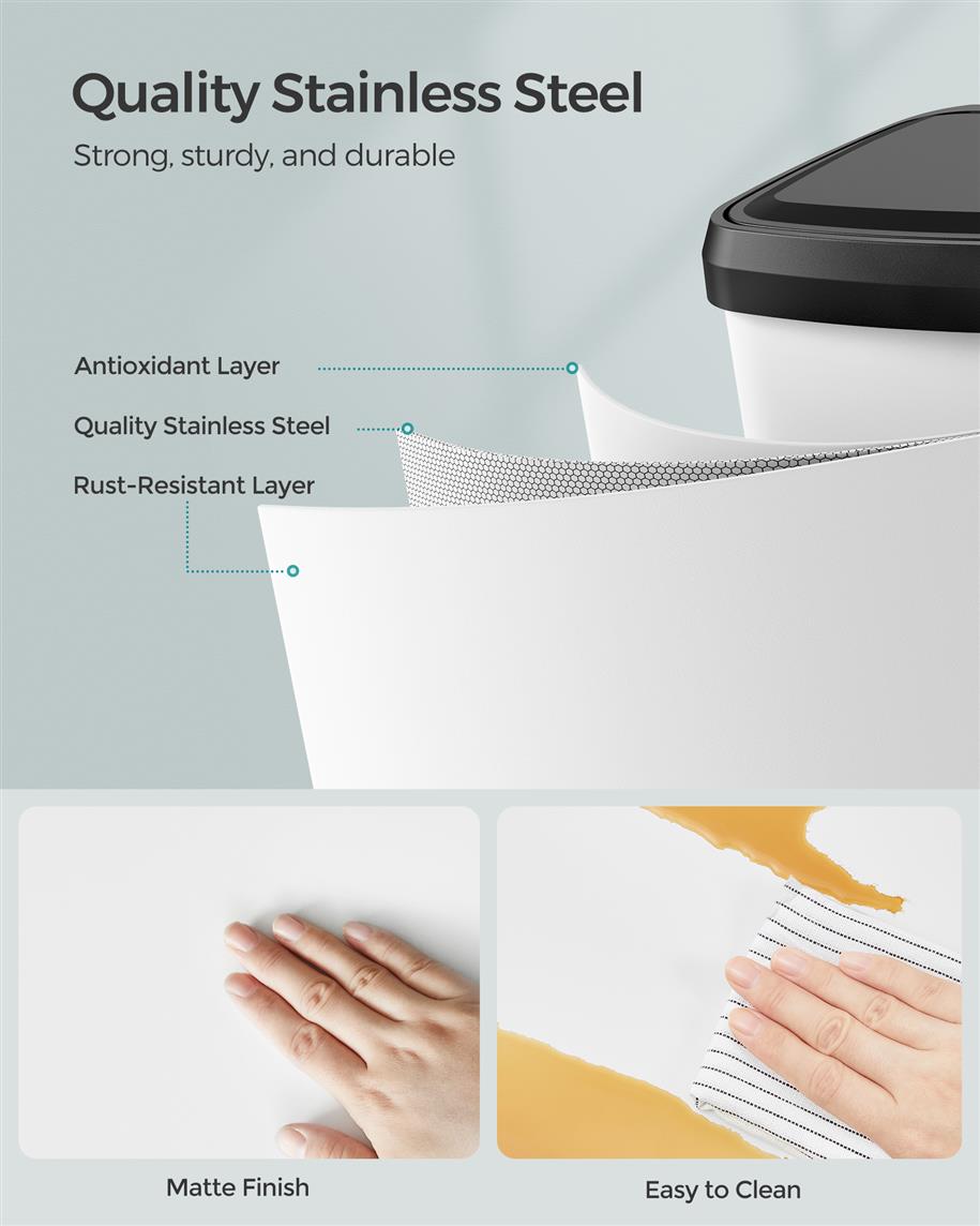 18-Gallon Stainless Steel Kitchen Trash Can