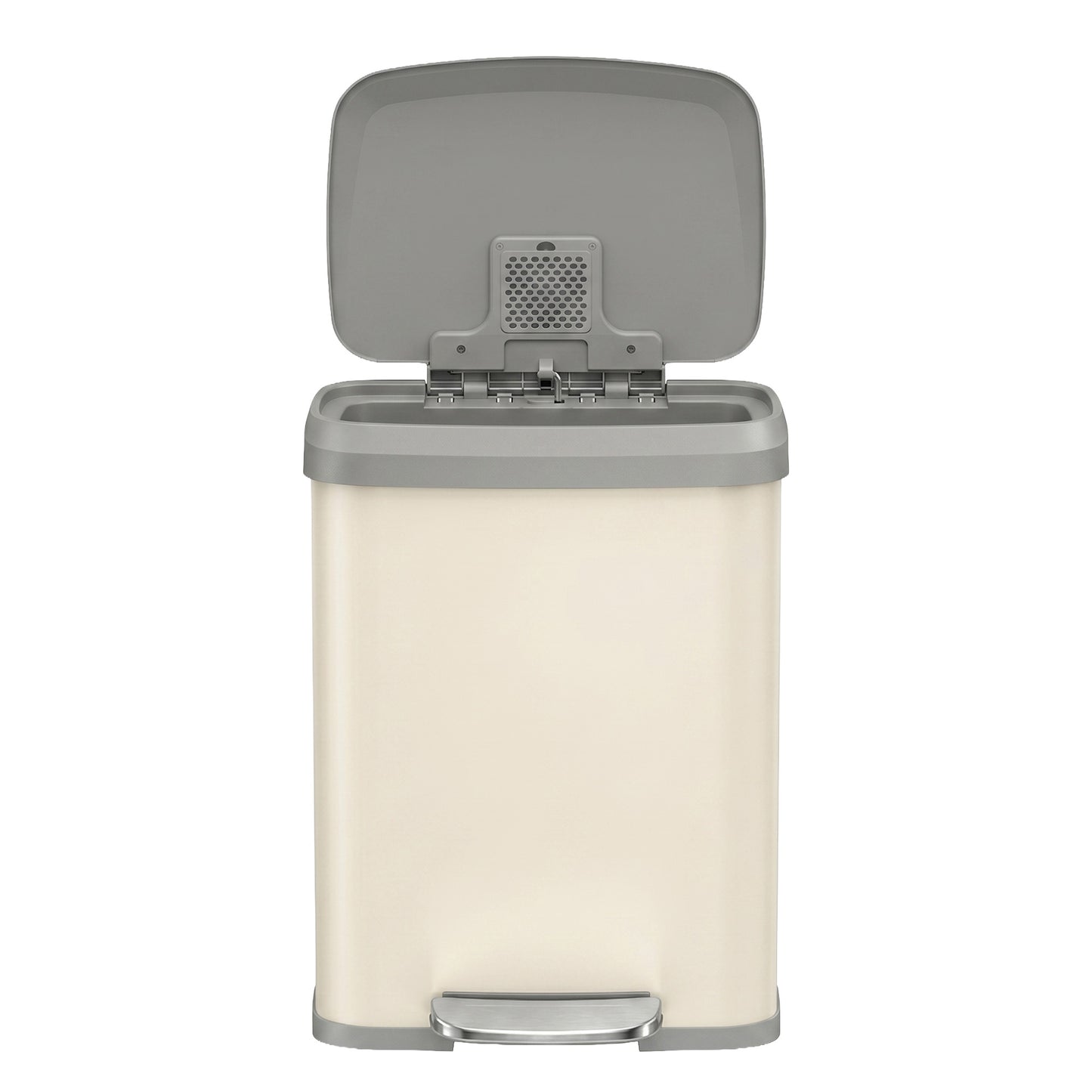 68L Kitchen Rubbish Bin, Metal Waste Pedal Bin with Lid, Tall and Large - image 18