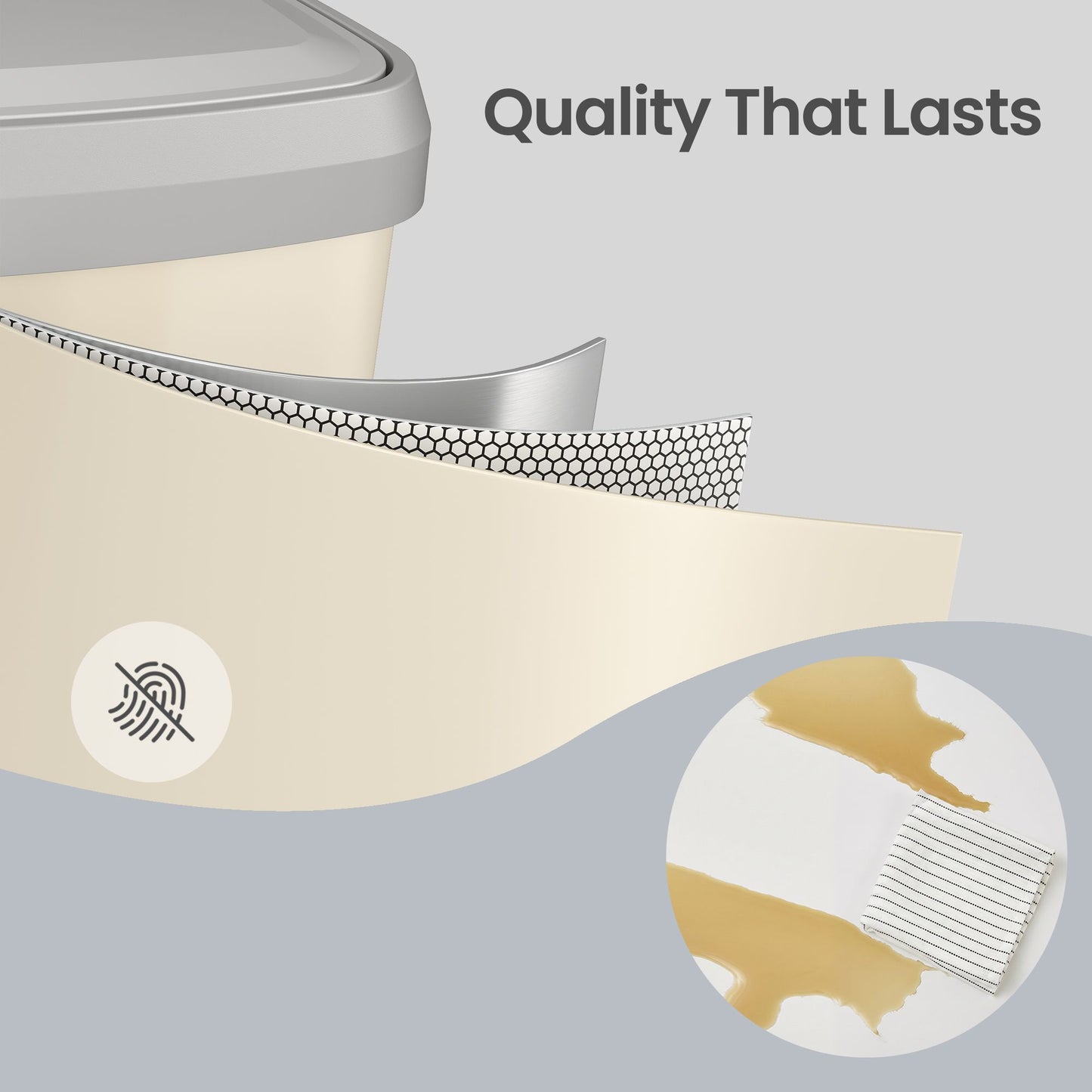 68L Kitchen Rubbish Bin, Metal Waste Pedal Bin with Lid, Tall and Large - image 24