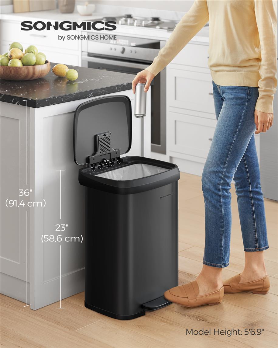 13-Gallon Stainless Steel Trash Can