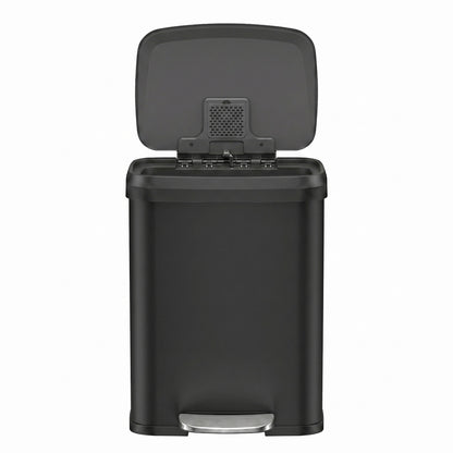 68L Kitchen Rubbish Bin, Metal Waste Pedal Bin with Lid, Tall and Large - image 9