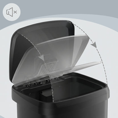 68L Kitchen Rubbish Bin, Metal Waste Pedal Bin with Lid, Tall and Large - image 13