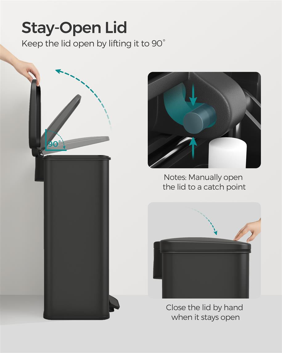10.5 Gallon Kitchen Trash Can with Lid