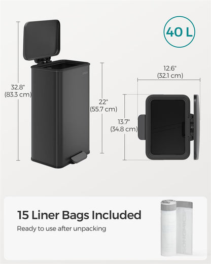 10.5 Gallon Kitchen Trash Can with Lid