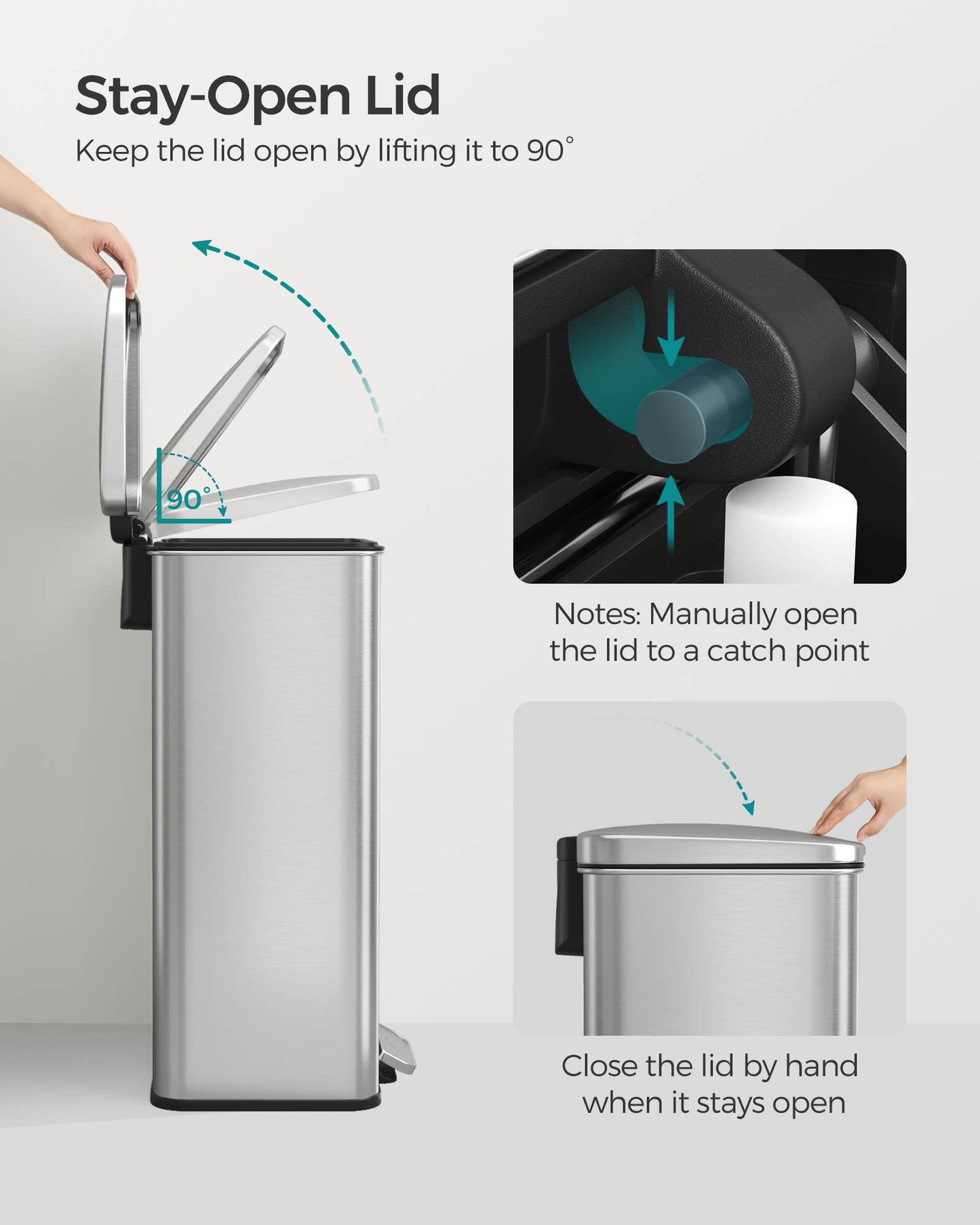 10.5 Gallon Kitchen Trash Can with Lid