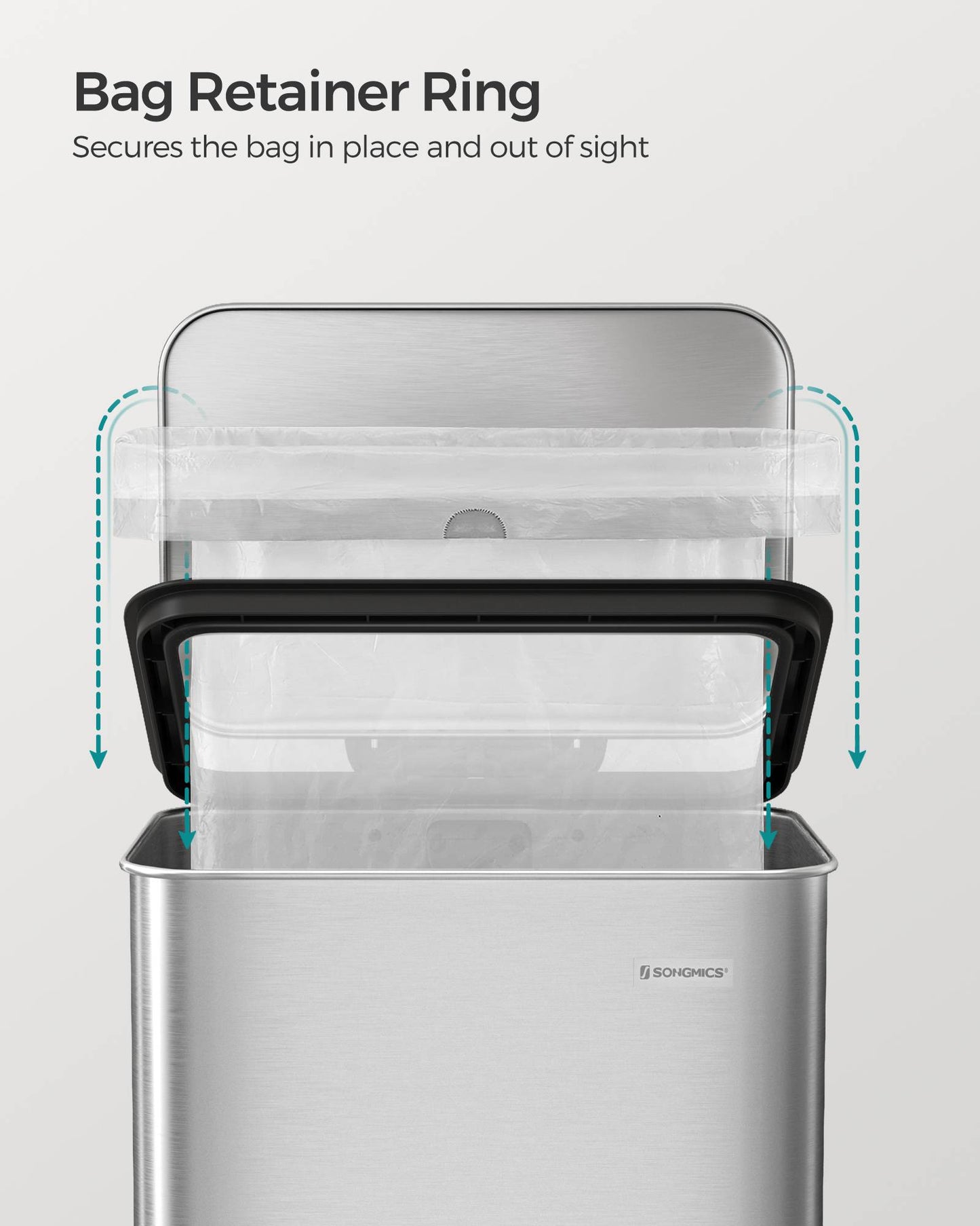 10.5 Gallon Kitchen Trash Can with Lid