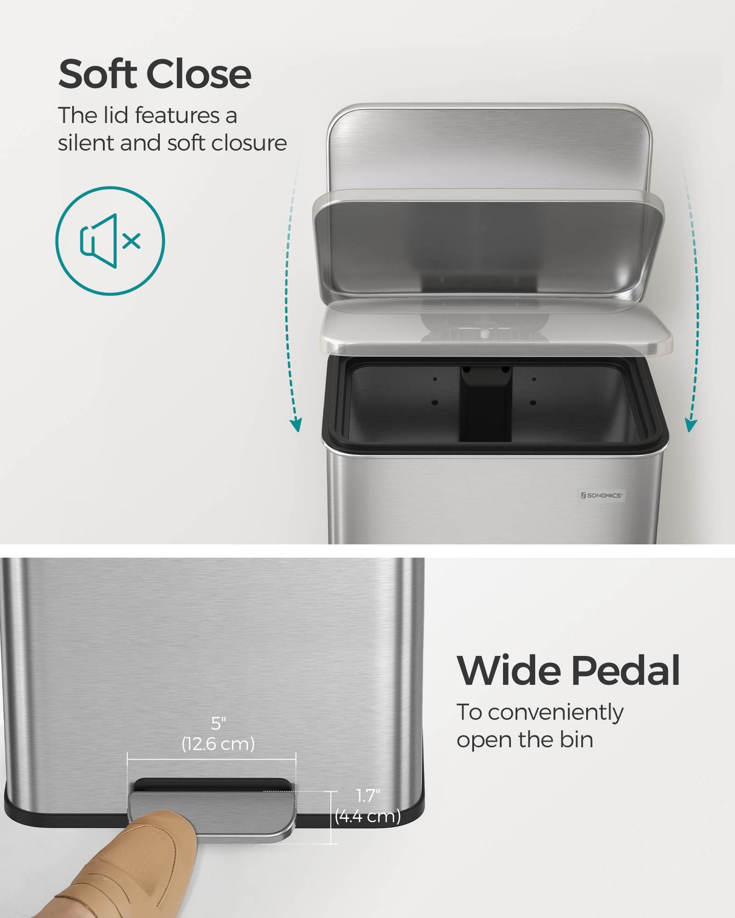 10.5 Gallon Kitchen Trash Can with Lid