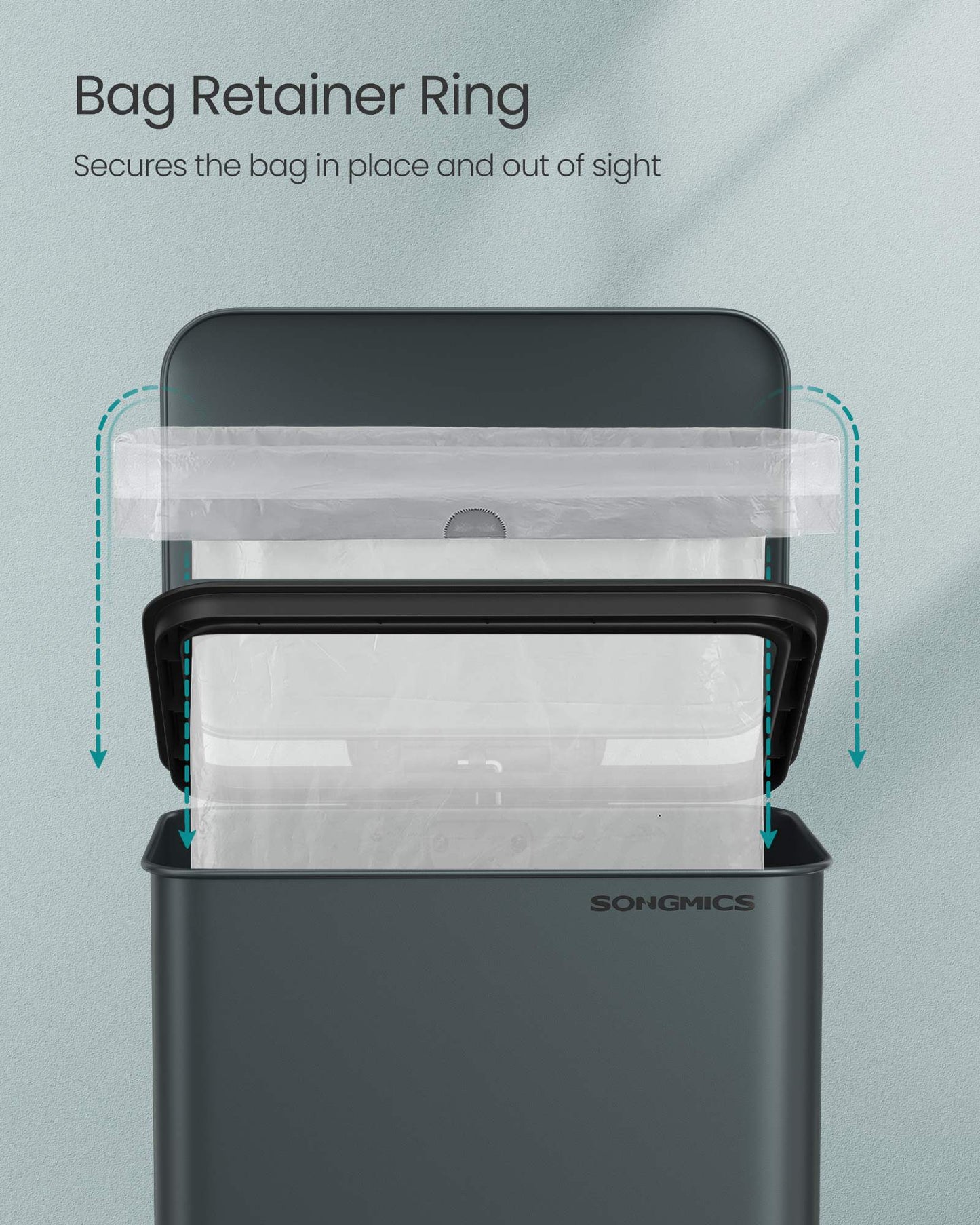 10.5 Gallon Kitchen Trash Can with Lid