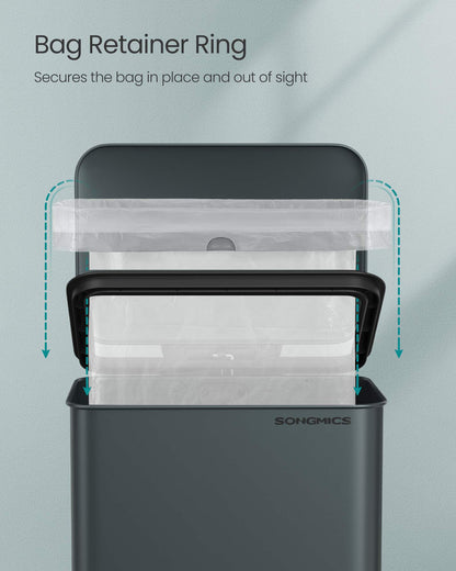 10.5 Gallon Kitchen Trash Can with Lid