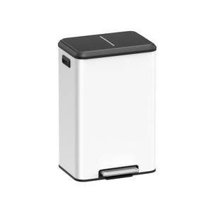 10.5-Gallon (40L) Kitchen Trash Can with Lid and Wide Foot Pedal
