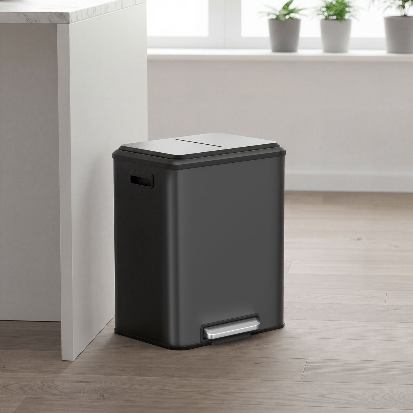 2 x 15 L Kitchen Bin for Recycling and Waste, Rubbish Bin, Soft-Close Lid - image 21