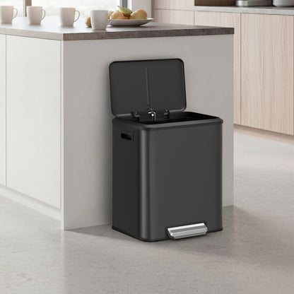 2 x 15 L Kitchen Bin for Recycling and Waste, Rubbish Bin, Soft-Close Lid - image 22