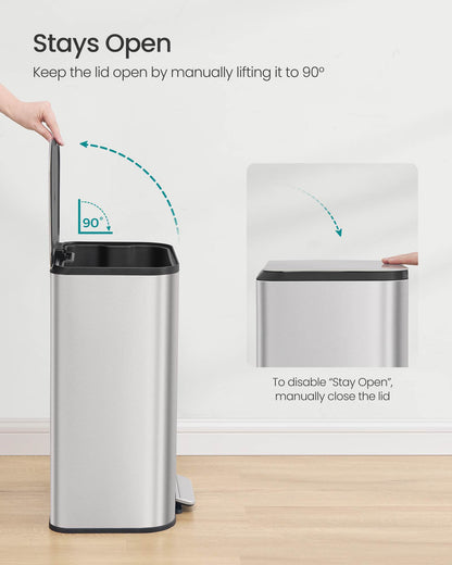 13-Gallon (50 L) Trash Can Can with Lid