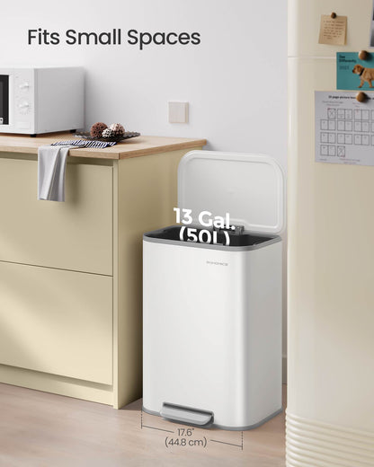 13-Gallon (50 L) Trash Can Can with Lid