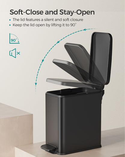 1.3 Gallon Small Trash Bin with Lid - HWLEXTRA 