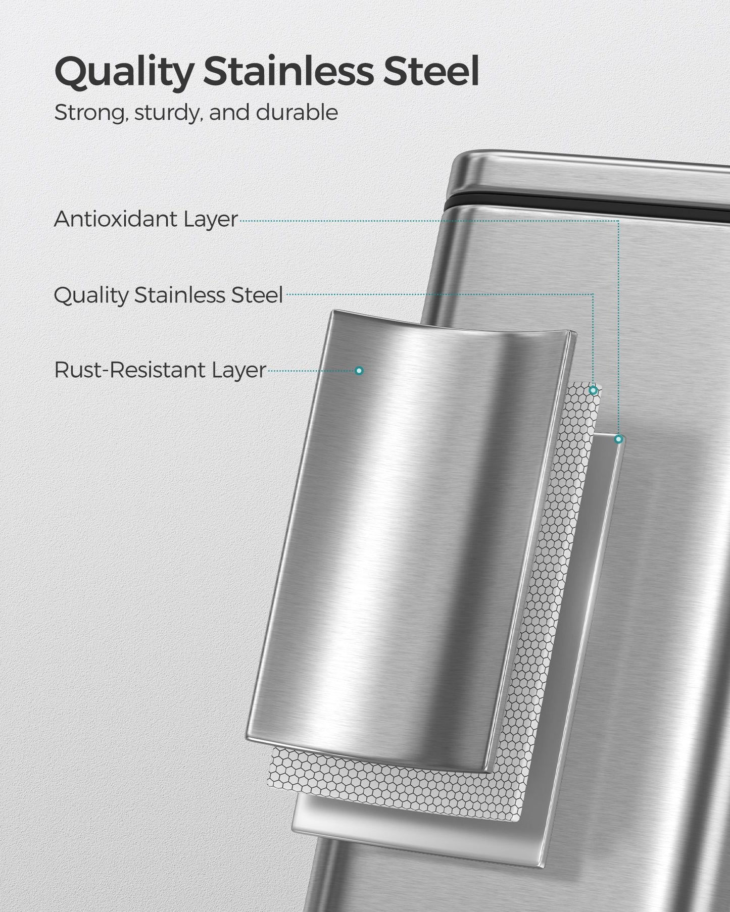 1.3 Gallon Small Trash Bin with Lid - HWLEXTRA 
