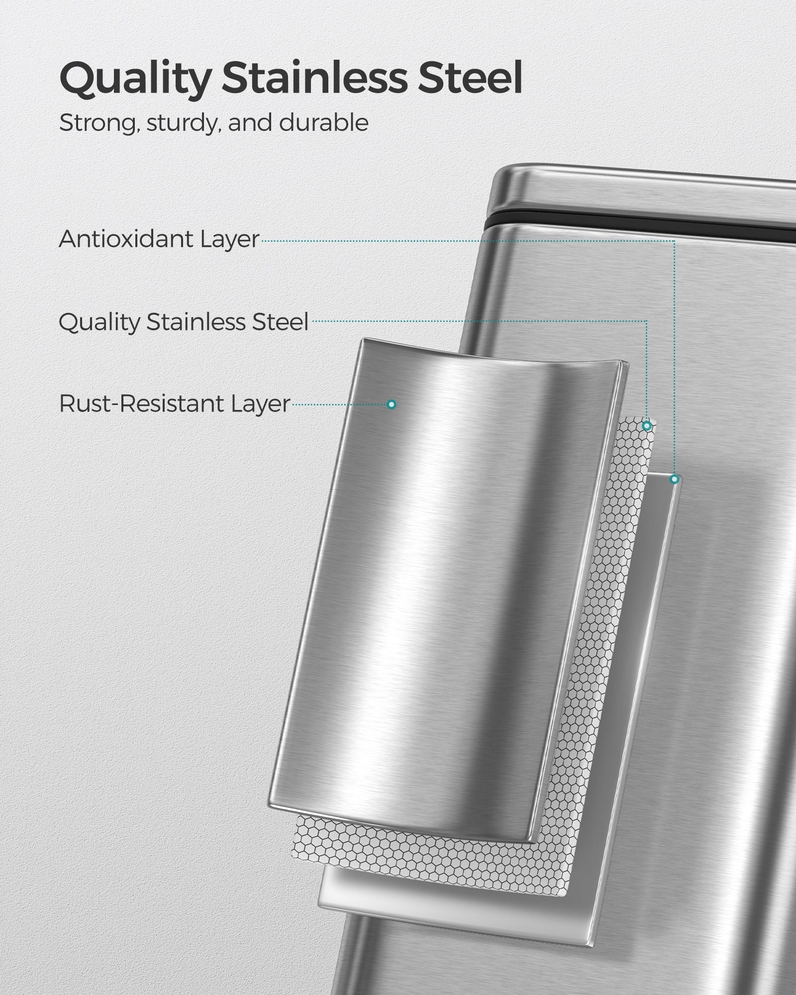 1.3 Gallon Small Trash Bin with Lid - HWLEXTRA 