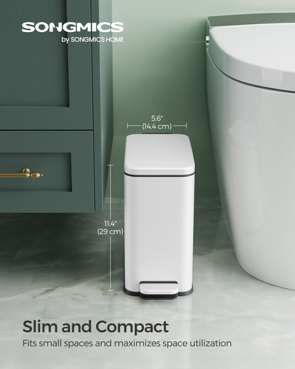 1.3 Gallon Small Trash Bin with Lid - HWLEXTRA 