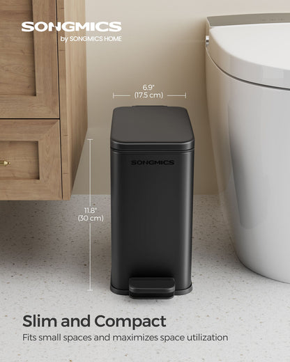 2.6 Gallon Small Trash Bin with Lid