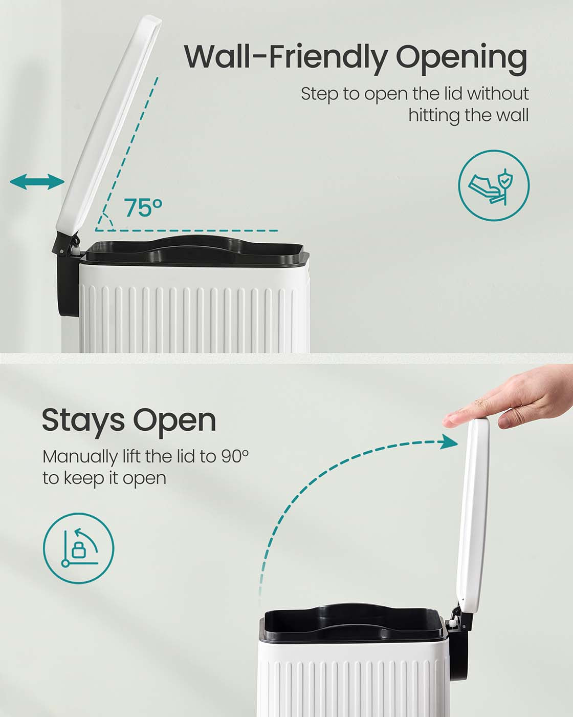 Bathroom Trash Can with Lid