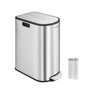 13-Gallon Dual Kitchen Trash Can with Wing Lids