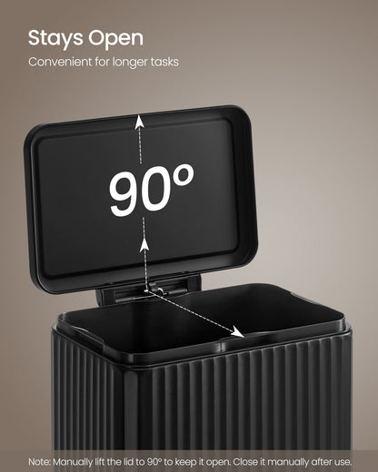 Trash Can, 13 Gallon (50 L) Garbage Can for Kitchen - HWLEXTRA 