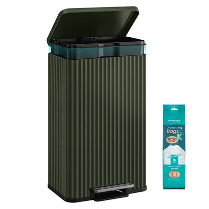 Trash Can, 13 Gallon (50 L) Garbage Can for Kitchen