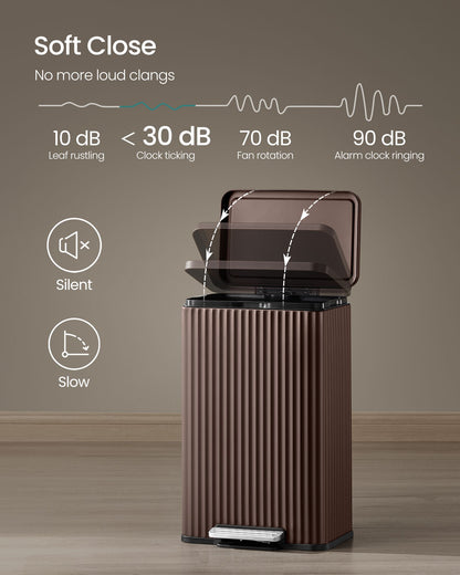 Trash Can, 13 Gallon (50 L) Garbage Can for Kitchen
