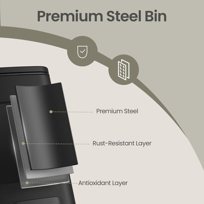 Trash Bin, Kitchen Bin, Steel Pedal - image 7