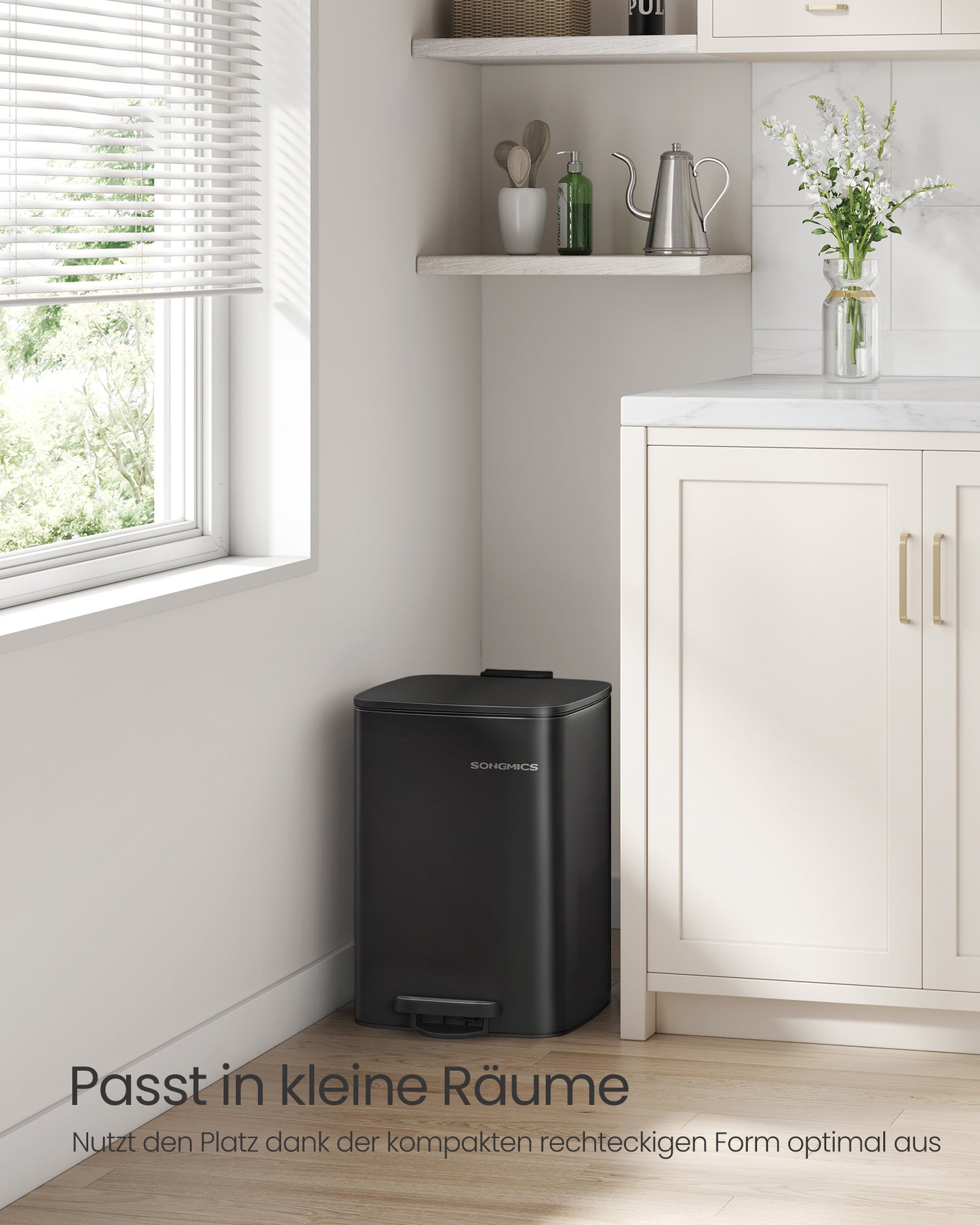 20 L Steel Kitchen Pedal Bin with Inner Bucket Sand Beige - image 10