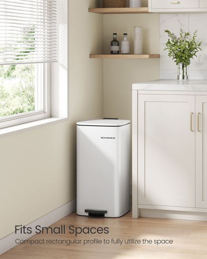 Stainless Steel Trash Can 8-Gallon (30 L) with Inner Bucket
