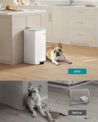 20 L Steel Kitchen Pedal Bin with Inner Bucket Sand Beige - image 55