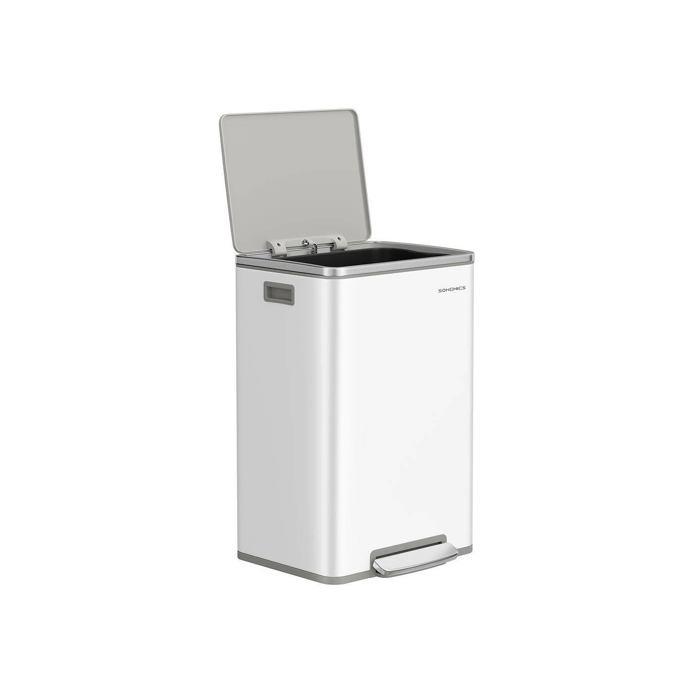 Kitchen Bin 50 L with 15 Bin Bags Stainless Steel Ink Black - image 18