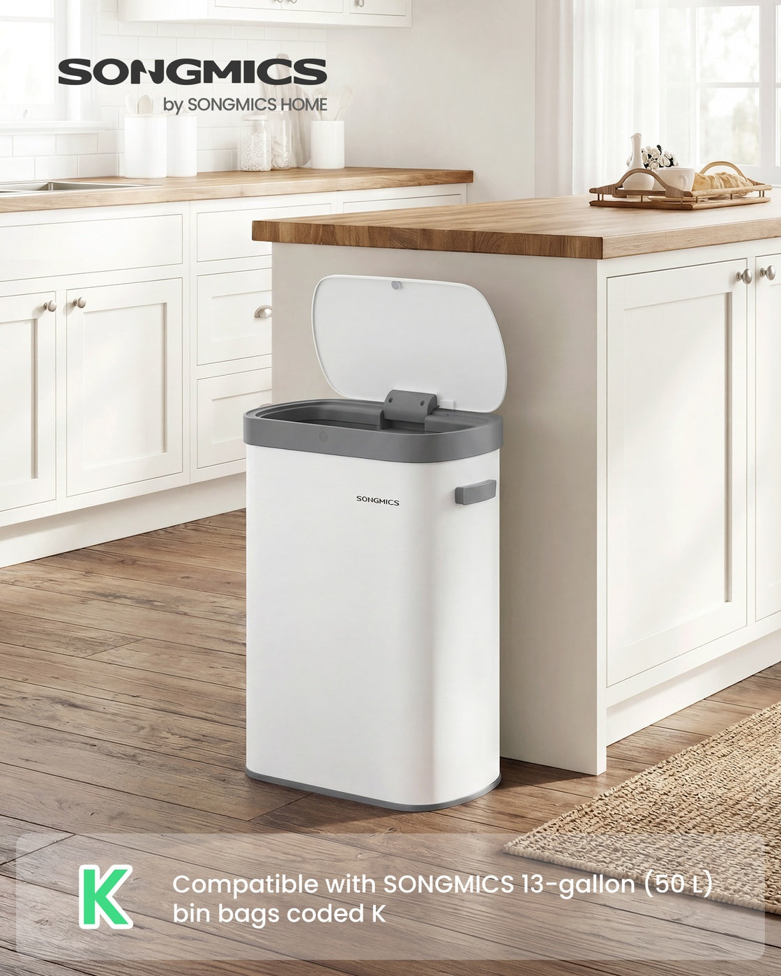 Motion sensor kitchen bin with automatic opening and soft close lid - image 17