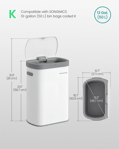 Motion sensor kitchen bin with automatic opening and soft close lid - image 22