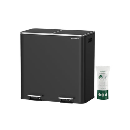 2 x 10.6 Gallon (2 x 40 L) Trash Can for Kitchen - HWLEXTRA 